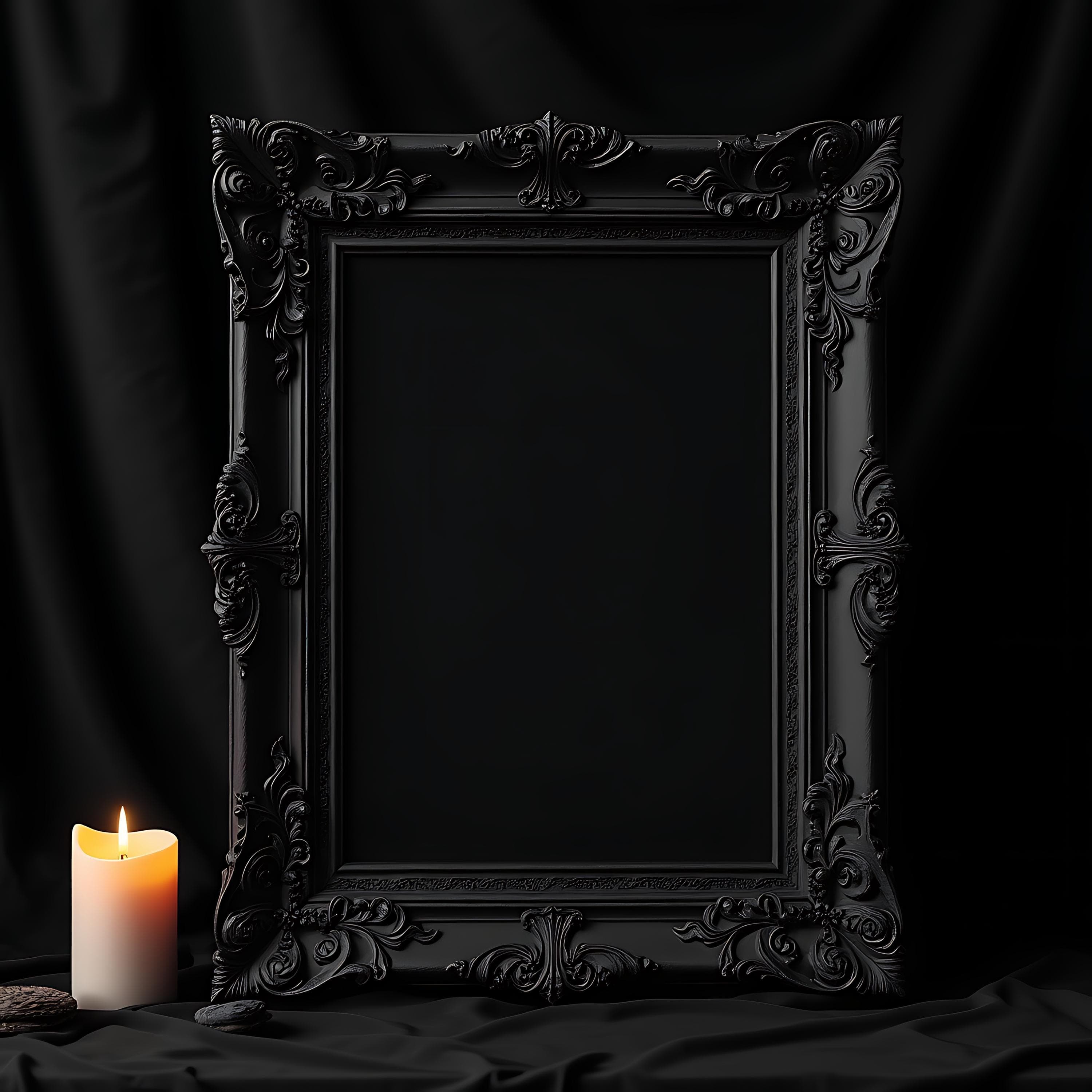 8x10 Gothic Dark Frame Mockup | Digital Frame | Gothic Home Decor | Gothic Frame | Baroque Frame | Gothic Wall Art | Frame | Poster Frame |
