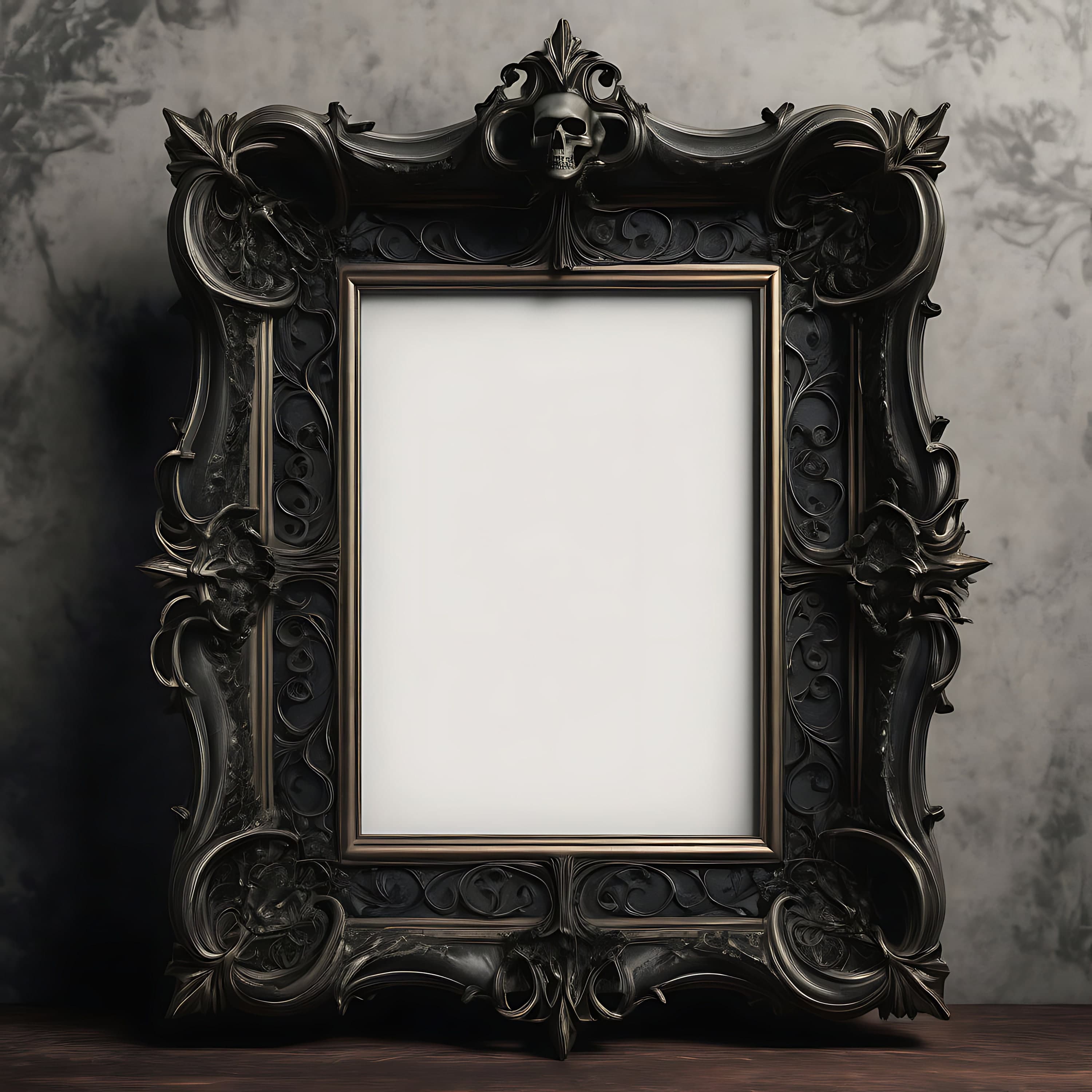 Gothic-inspired Vintage Frame Mockup | Wall Art Mockup | Printable Wall Art | Vintage Frame | Boho Frame | Interior Mockup | Frame | Mockup