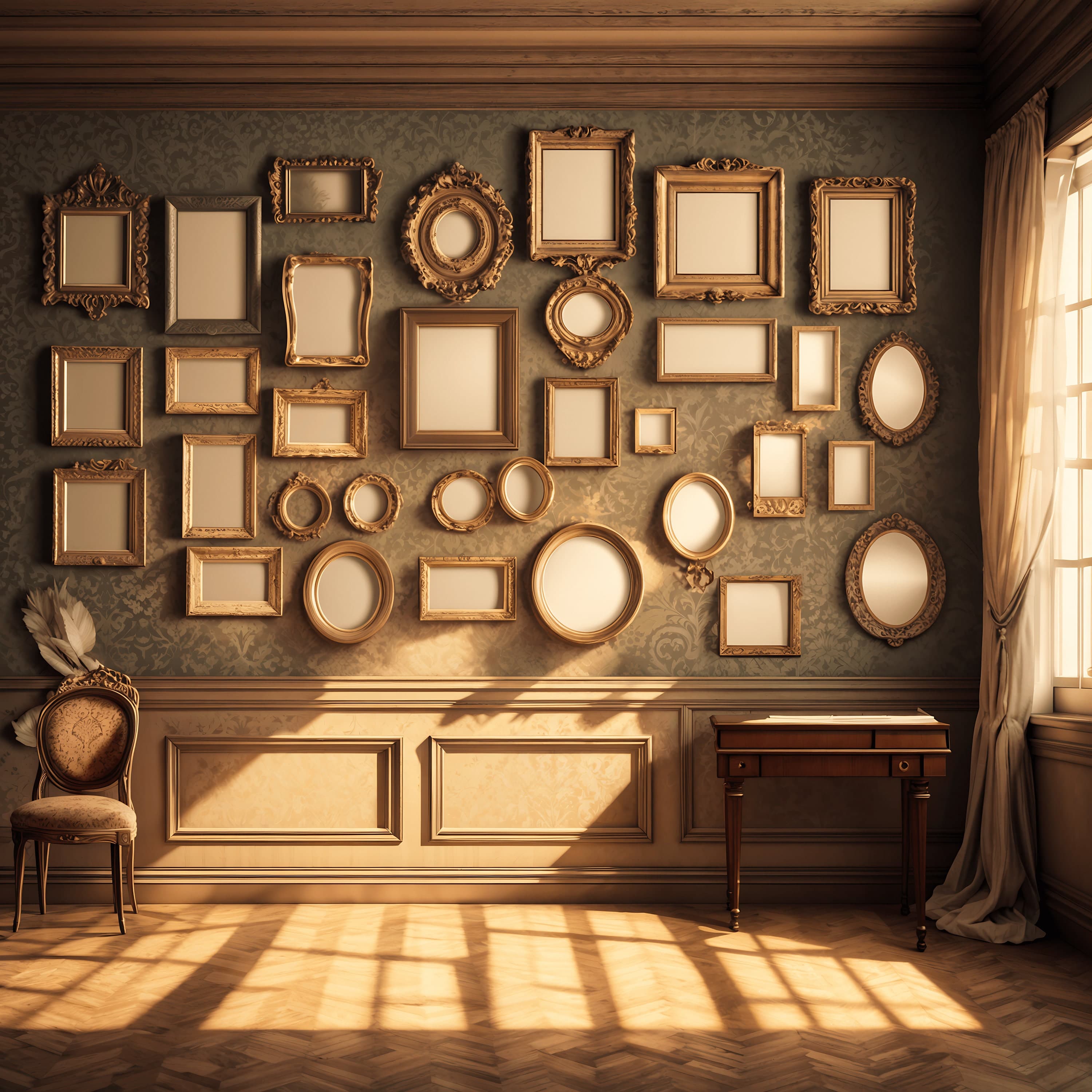 Victorian Wall Art Frame Mockup | Digital Wall Art | Printable Art | Mockup Frame | Digital Download | Template | Mockup | Art | Frame