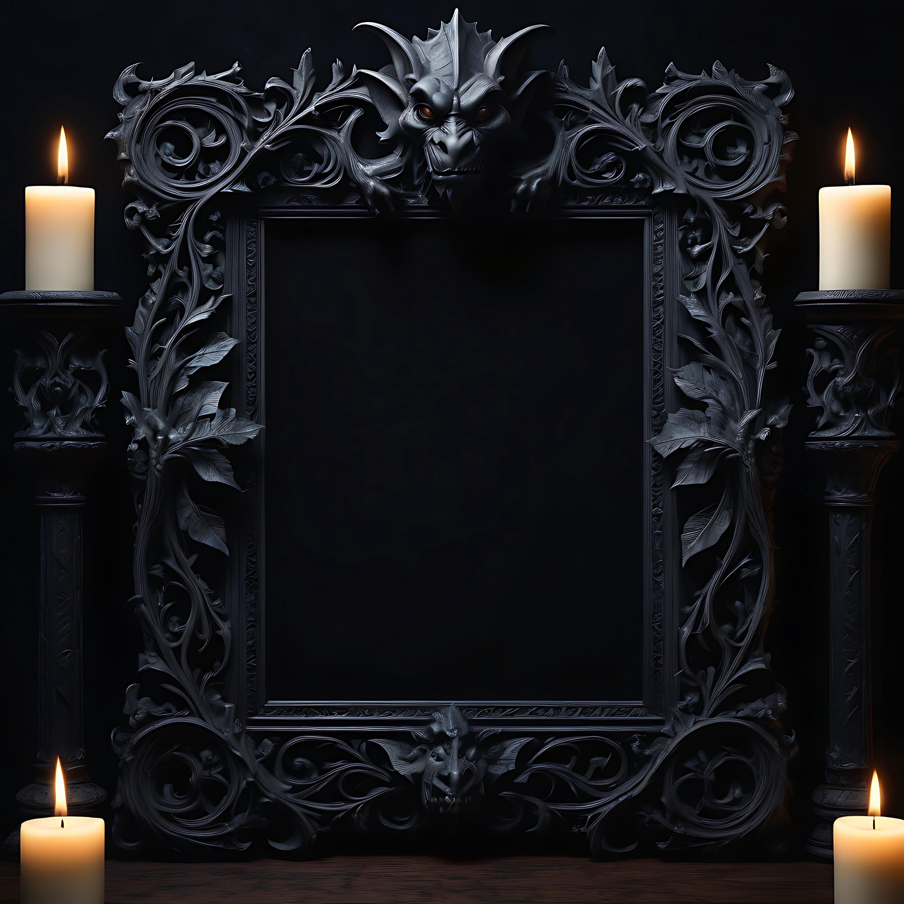 8x10 Gothic Frame Mockup | Gothic Frame | Gothic Decor | 8x10 Frame | 8x10 Picture Frame Gothic Art | Gothic Wall Decor | Dark Frame Mockup
