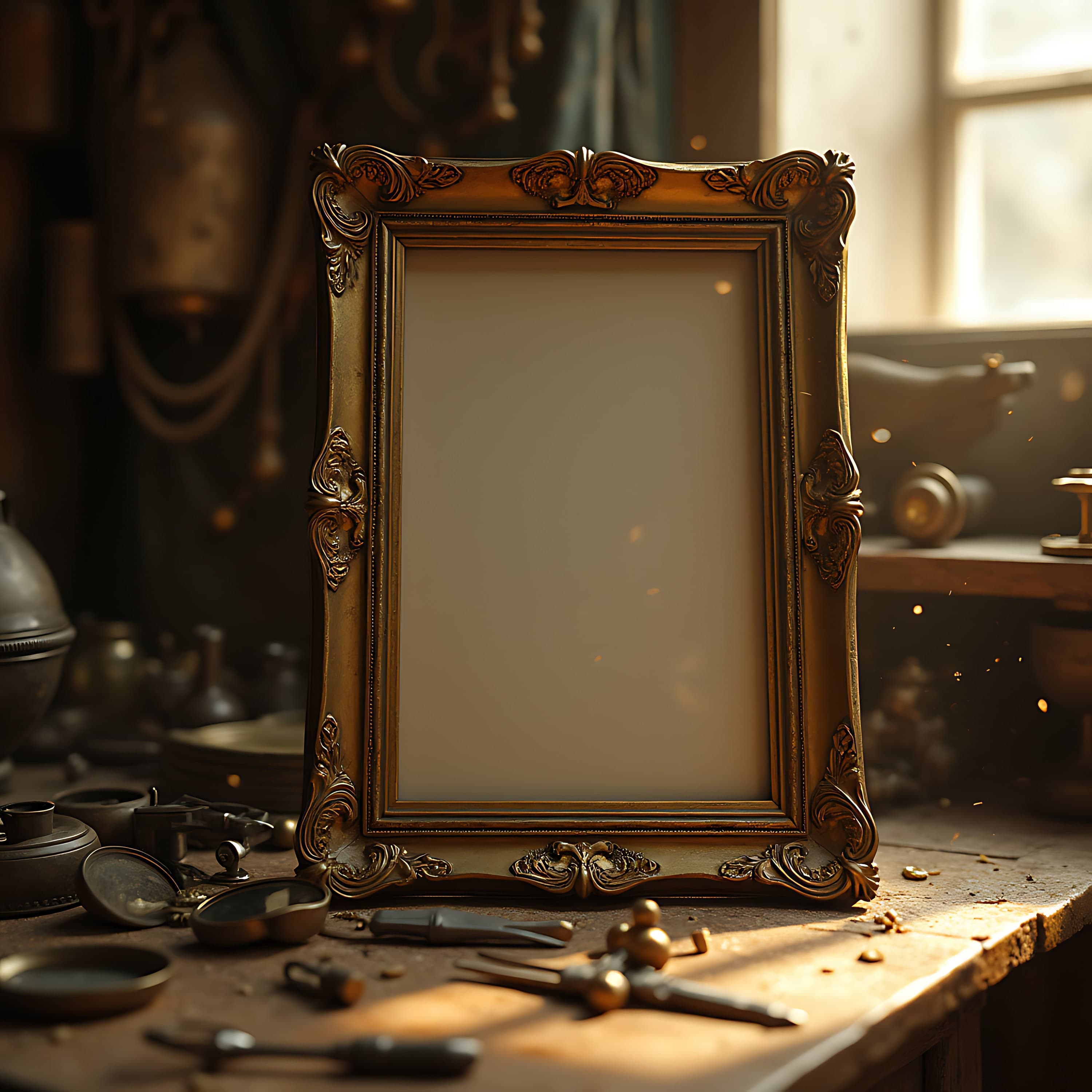 Vintage Frame Mockup | Single Frame Mockup | Poster Frame Mockup | Digital Frame | Picture Frame | Mockup Frame | Wall Art Mockup | Template