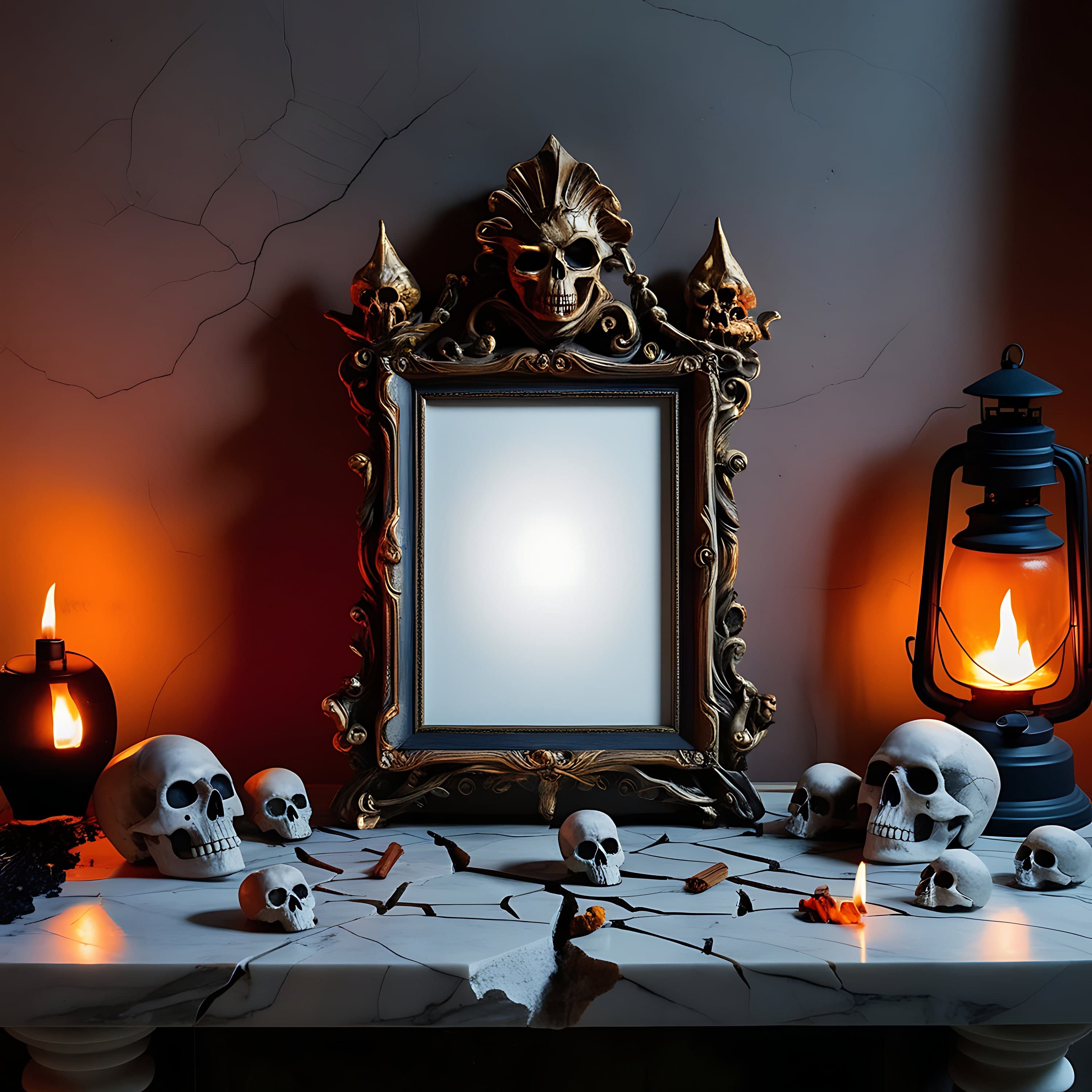 Halloween Gothic Home Decor | Haunted Halloween Picture Frame | Halloween Frame | Halloween Wall Art | Halloween Print | Halloween Mockup |