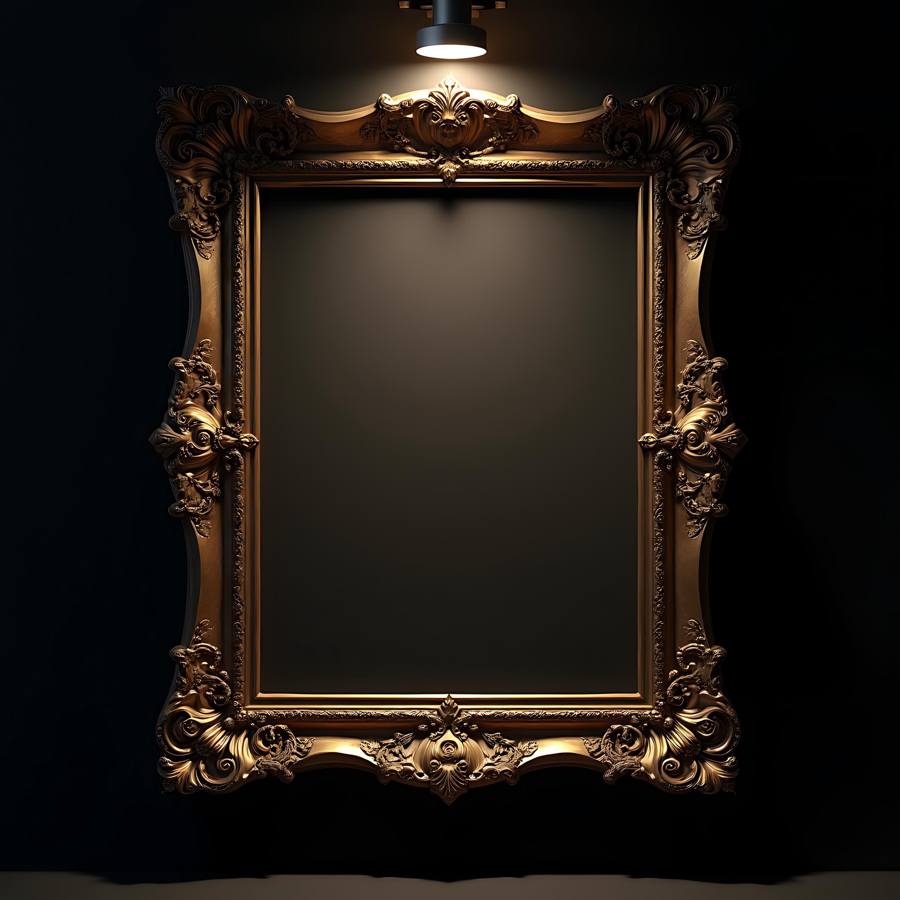 Ornate Baroque Frame | Ornate Frame Mockup | Baroque Frame Mockup | Ornate Picture Frame | Picture Frame | Photo Frame Mockup | Poster Frame