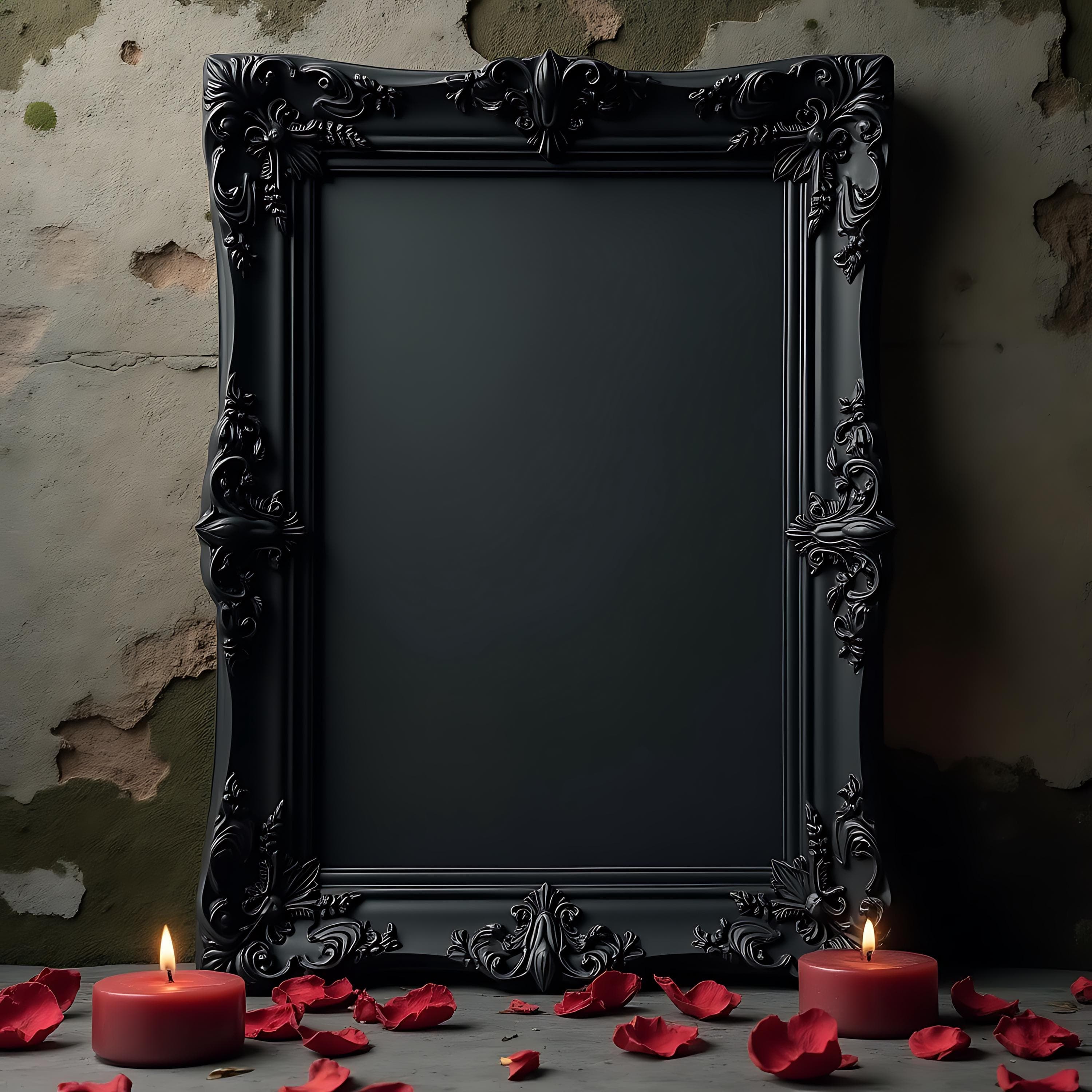 Dark Gothic Poster Frame Mockup | Poster Frame | Dark Frame Mockup | Frame Mockup | Ornate Frame Mockup | Gothique Frame Mockup | PSD Frame
