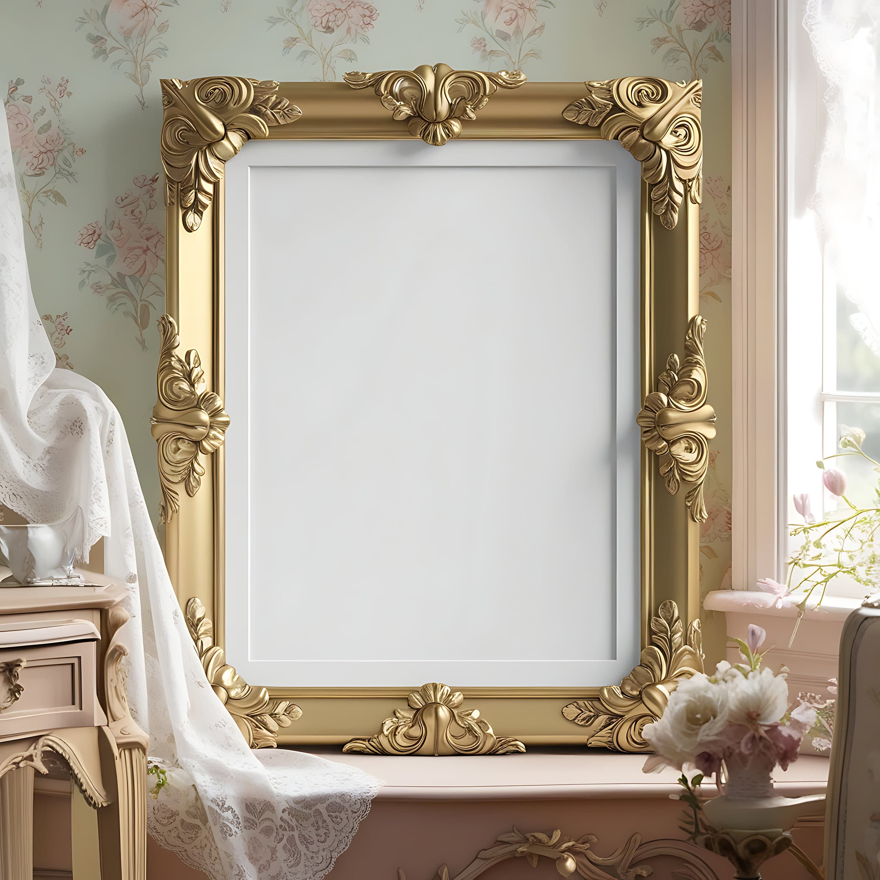Victorian Gold Wall Art Frame | Gothic Frame | Gothic Poster Frame | Victorian Frame Mockup | Victorian Wall Art | Frames | Victorian Art |