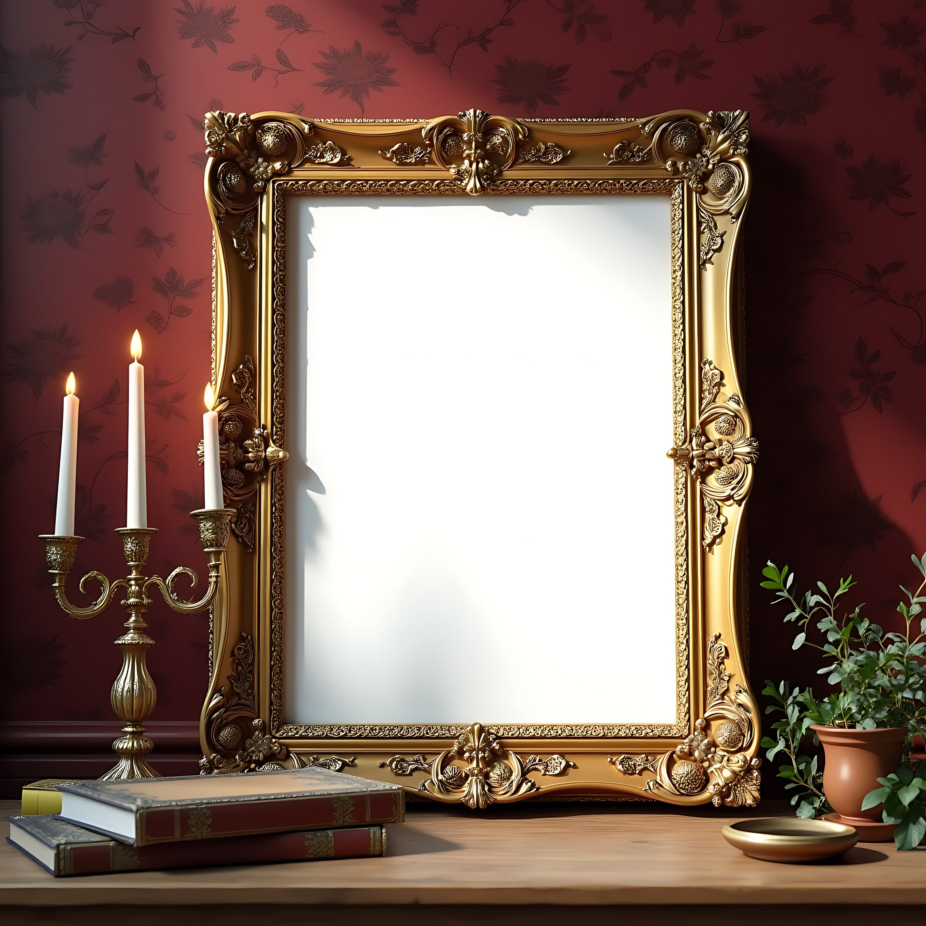 Gothic Victorian Wall Art Frame Mockup | Victorian Frame | Victorian Decor | Victorian Picture Frame | Victorian Framed Wall Art | Mockups |