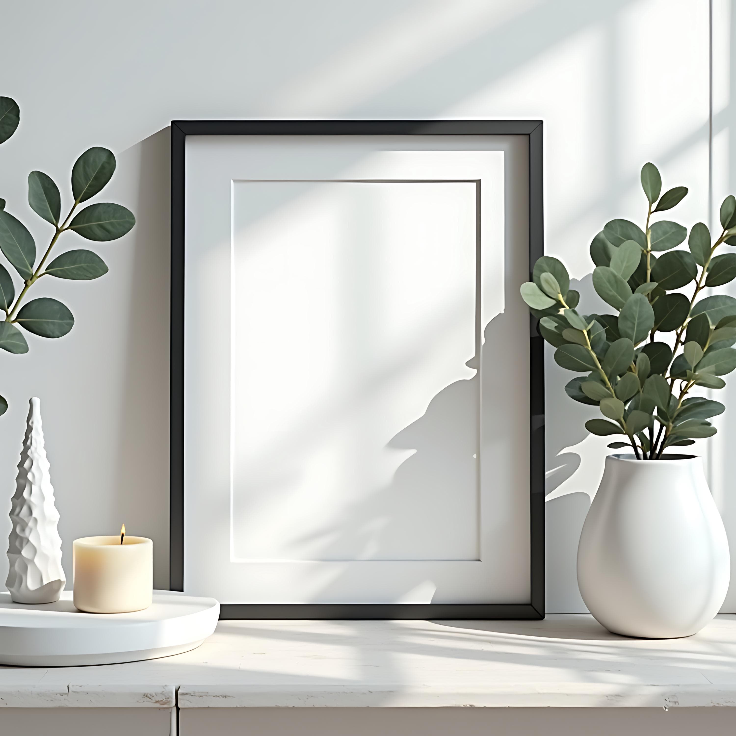 Scandinavian-style Christmas Frame Mockup | Scandinavian Frame | Xmas Frame Mockup | Frame Tempalte | PSD Smart Object | Christmas Mockup |