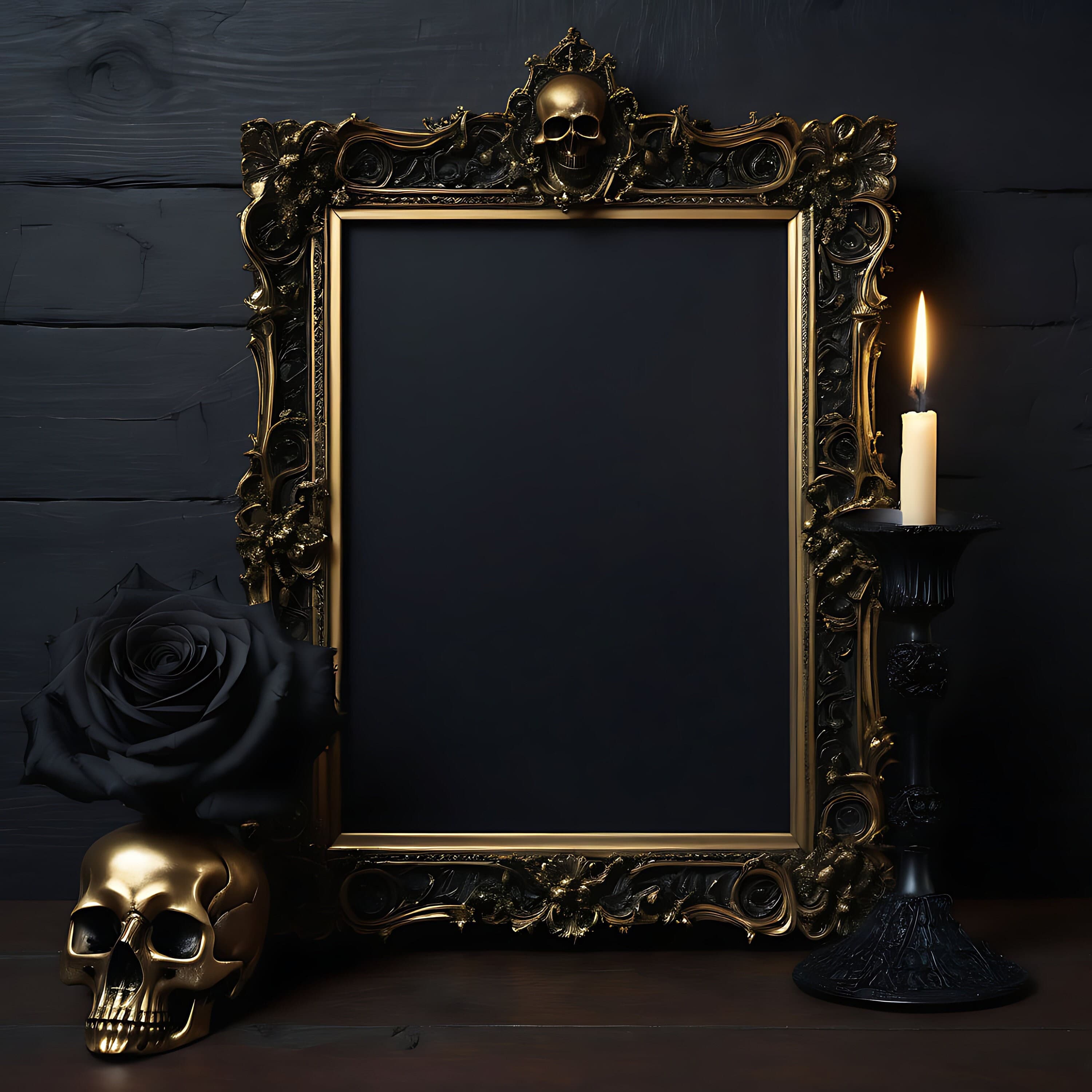 Gothic Frame | Gothic Home Decor Art Mockup SVG | Gothic Frames | Gothic Picture Frame | Gothic Print | Baroque Frames | Black Gothic Frame