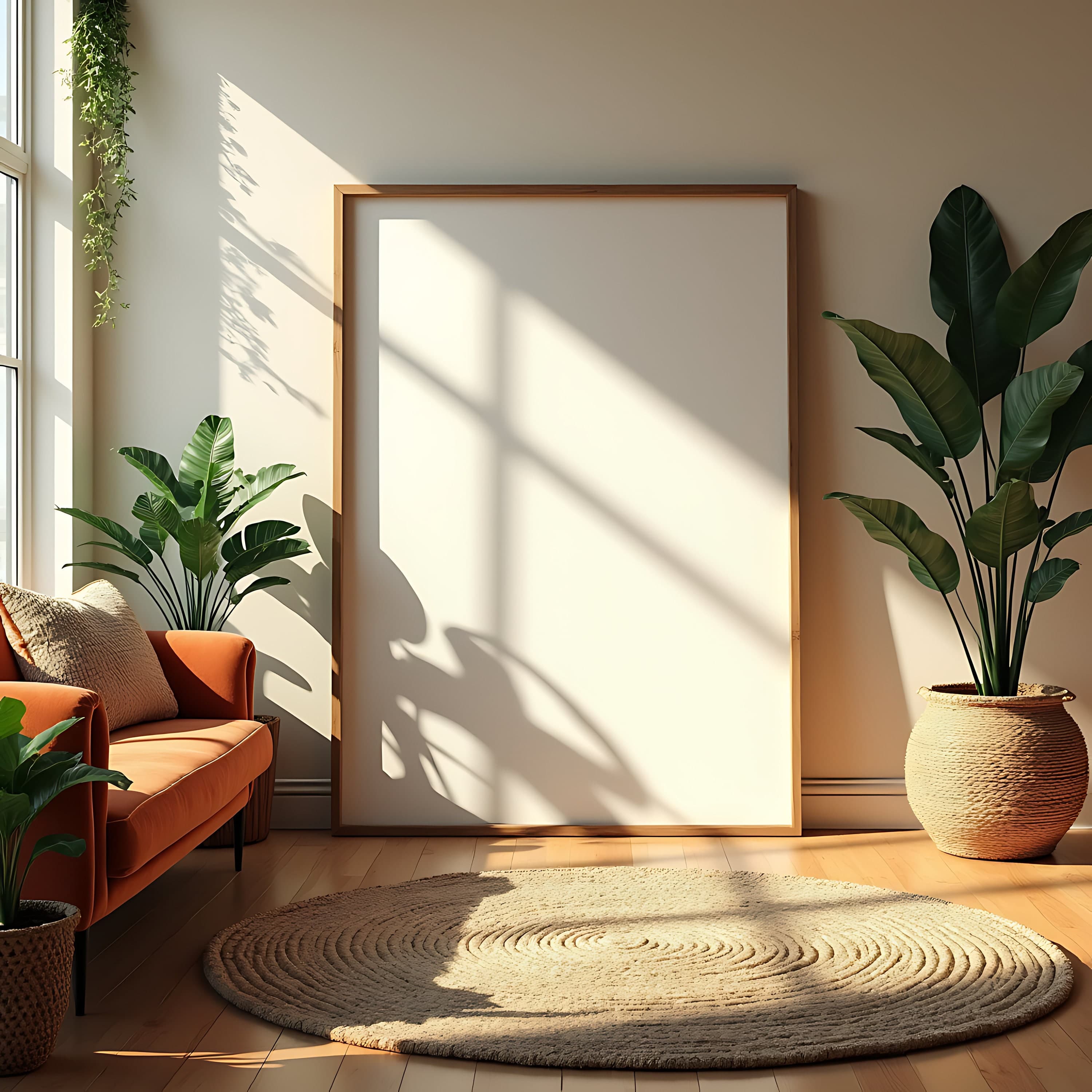 Boho Interior Frame Mockups | Digital Frame | Frame Template | Print Mockup | Interior Mockup | Boho Frame Mockup | Vertical Mockup | Mockup