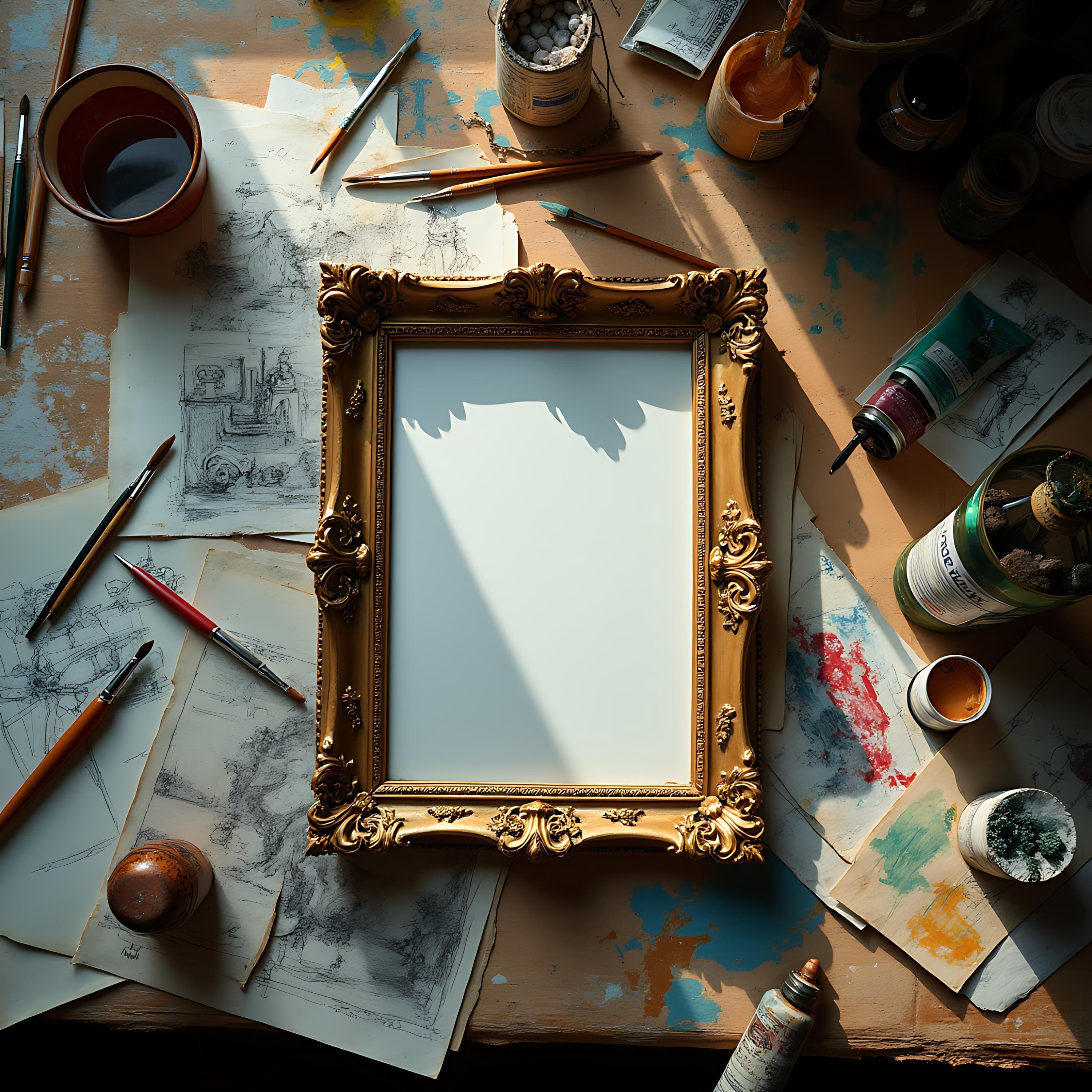 Baroque Frame Mockup | Frame Mockup | Vintage Frame Mockup | Antique Frame Mockup | Wall Art Mockup | Ornate Frame Mockup | Digital Art