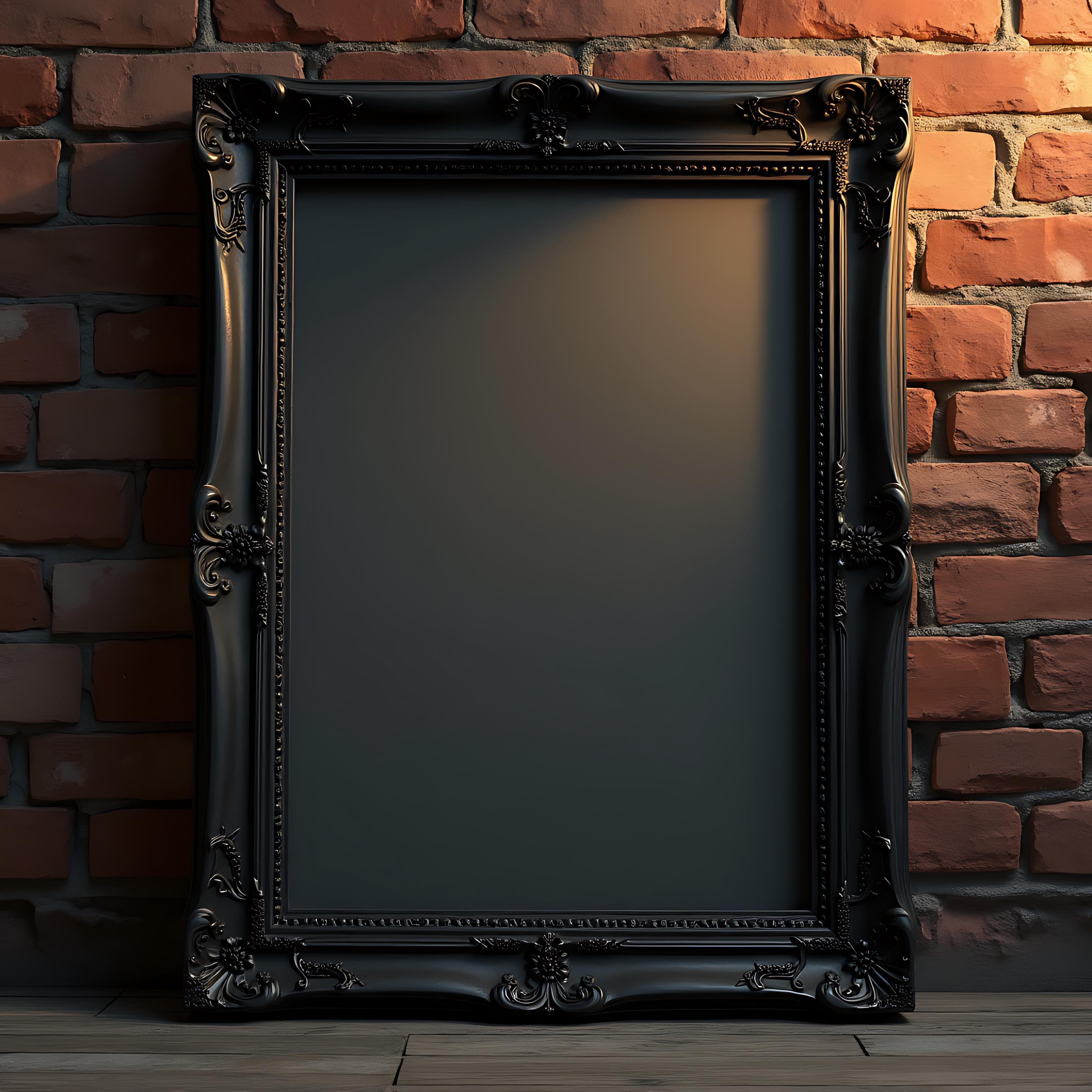 Dark Frame Mockup | Gothic Frame | Frame Mockup PSD | Single Frame Mockup | Black Frame Mockup | Poster Frame Mockup | Digital Frame Mockup