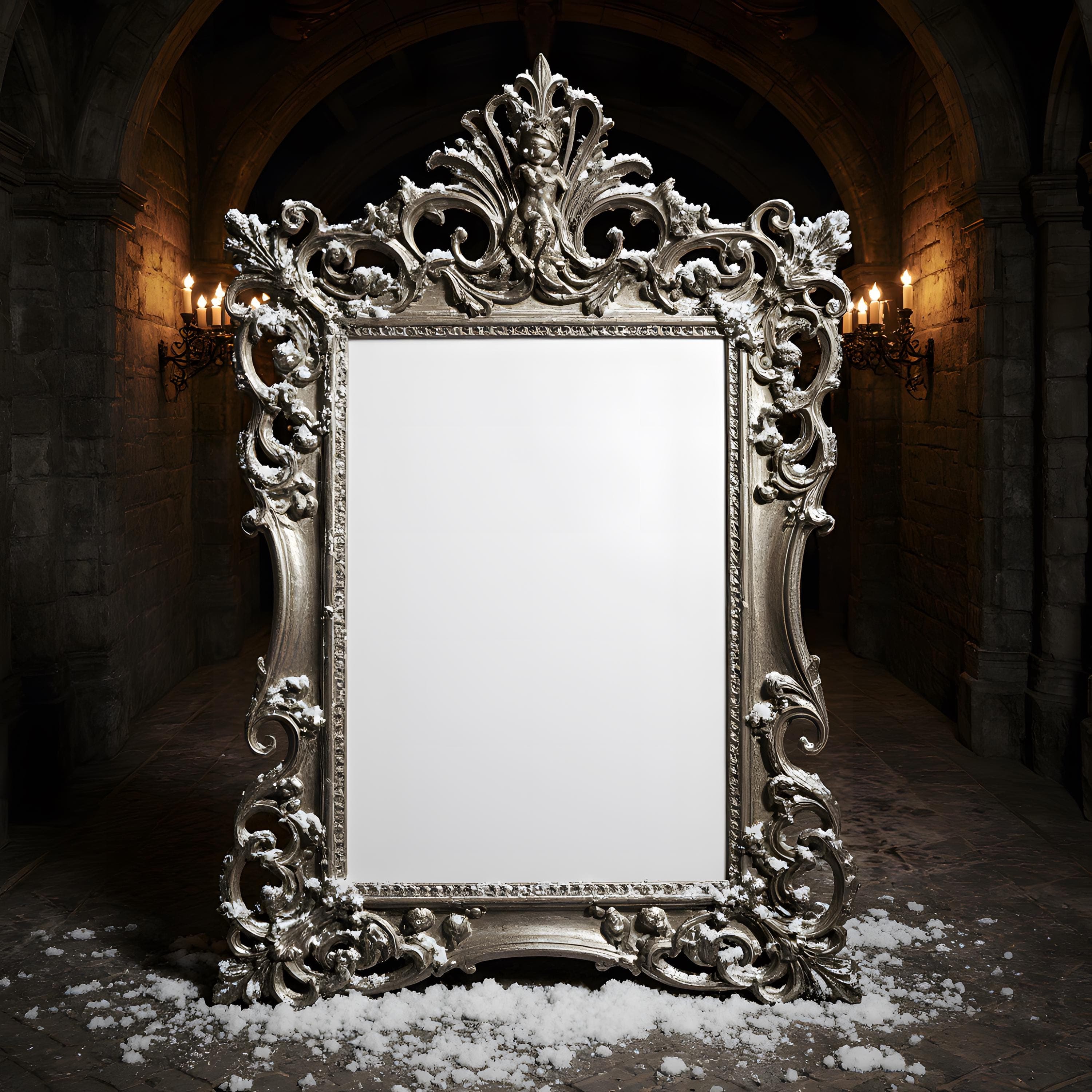 Holiday Frame Mockup | Christmas Frame Mockup | Single Frame Mockup | Photo Frame Mockup | Wall Art Frame Mockup | PSD Frame Mockup |