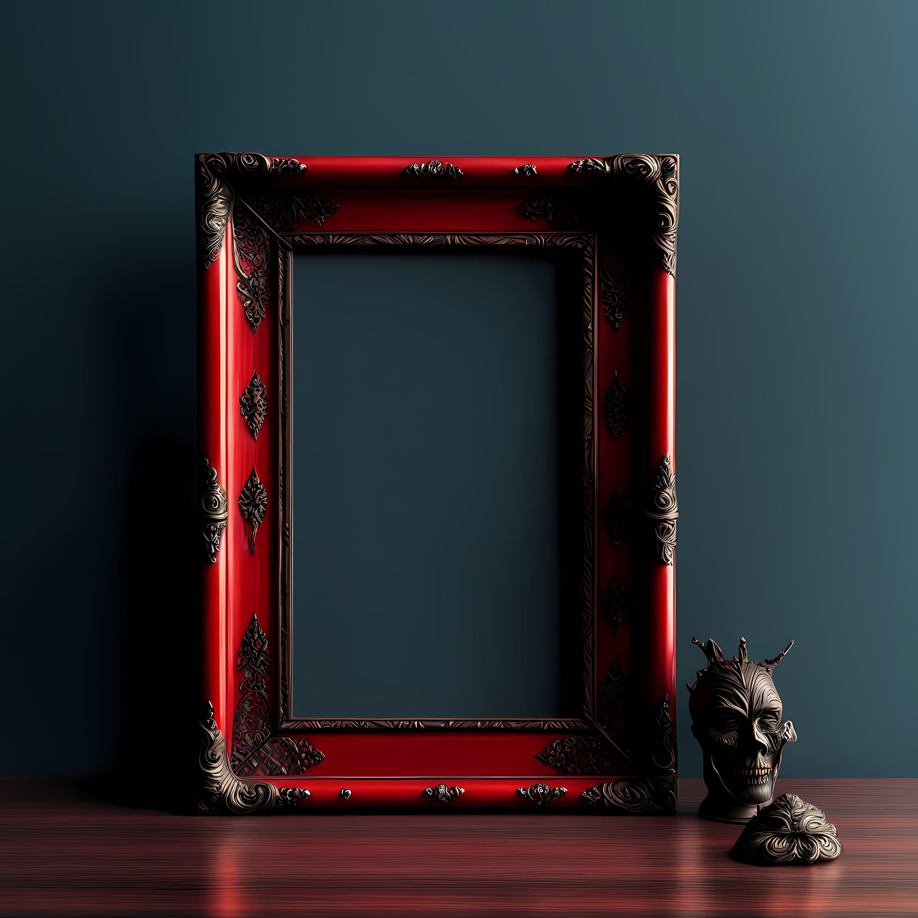 4 Frame Mockups for Gothic Wall Art | Whimsigoth Luxury Frame Mockup | Digital Wall Art | Wall Frame Mockup | Dark & Luxurious Mockups