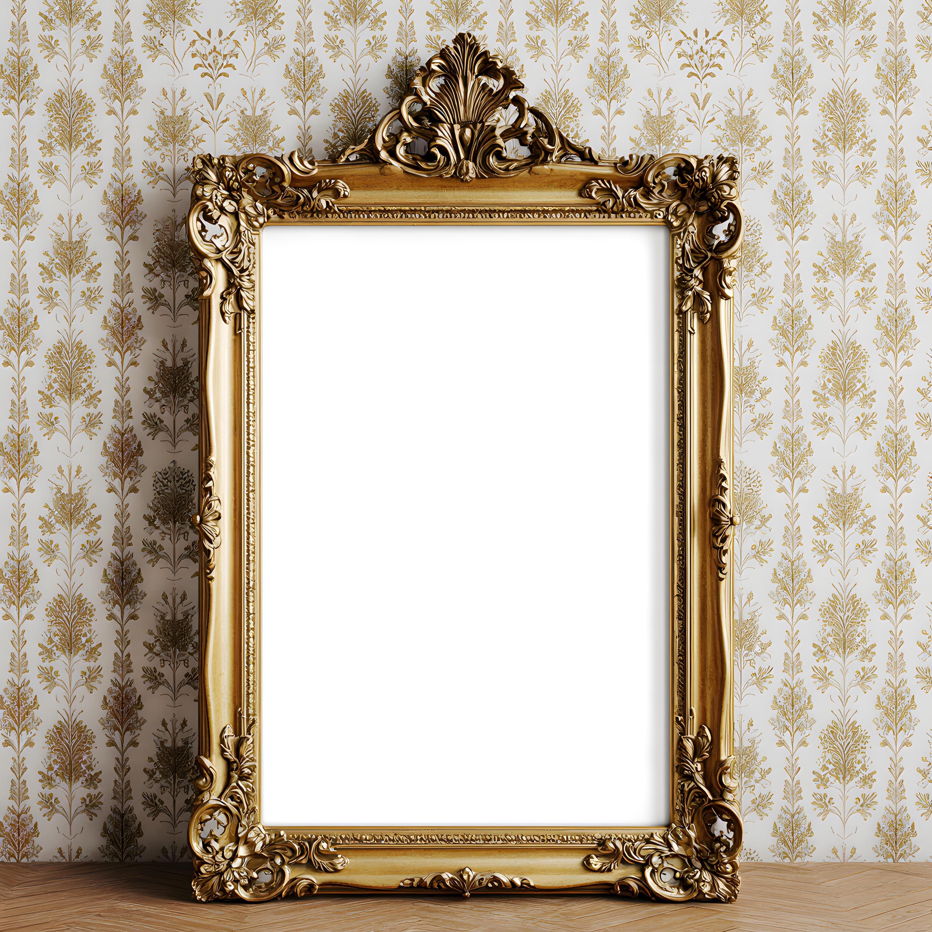 Victorian Ornate Frame Mockup | Gothic Baroque PSD Frame Mockup | Poster Artwork Display | Black Antique Frame Mockup | Victorian Mockup |