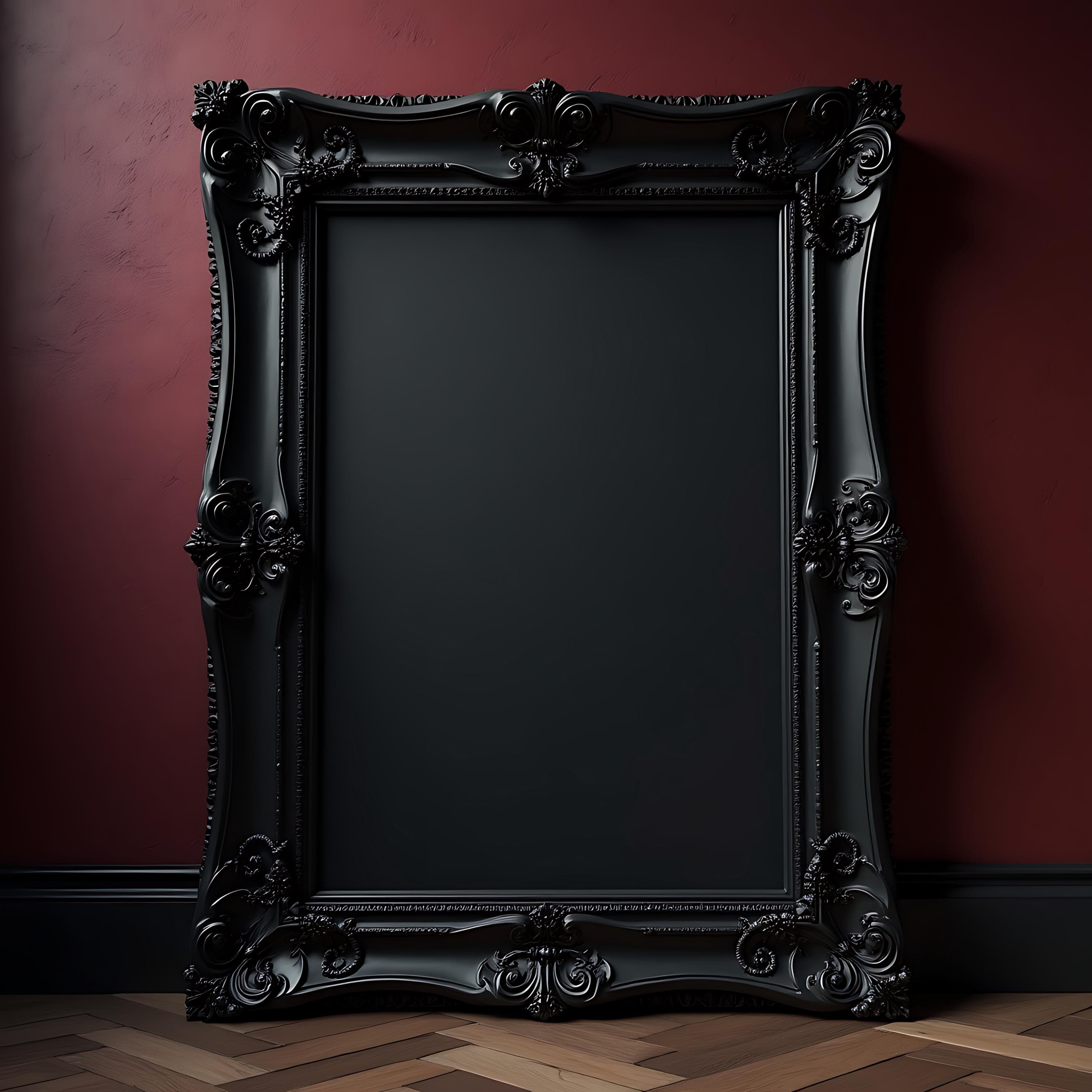 Sleek Black Gothic Frame | Gothic Frame Mockup | Luxury Mockup | Printable Mockup | Dark Mockup | Black Frame Mockup | Art Print Frame | Art
