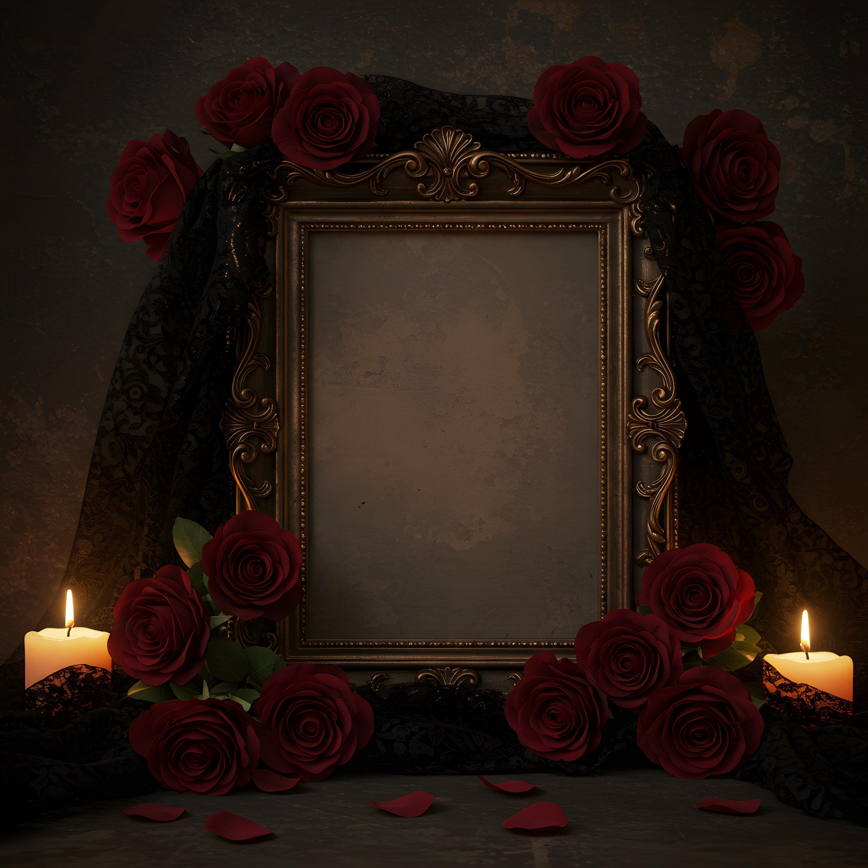 Gothic Ornate Frame Mockup | Vintage Frame Mockup | Baroque Vintage Frame Mockup | Gothic Valentine Dark Romantic Frame Mockup | Art Mockup