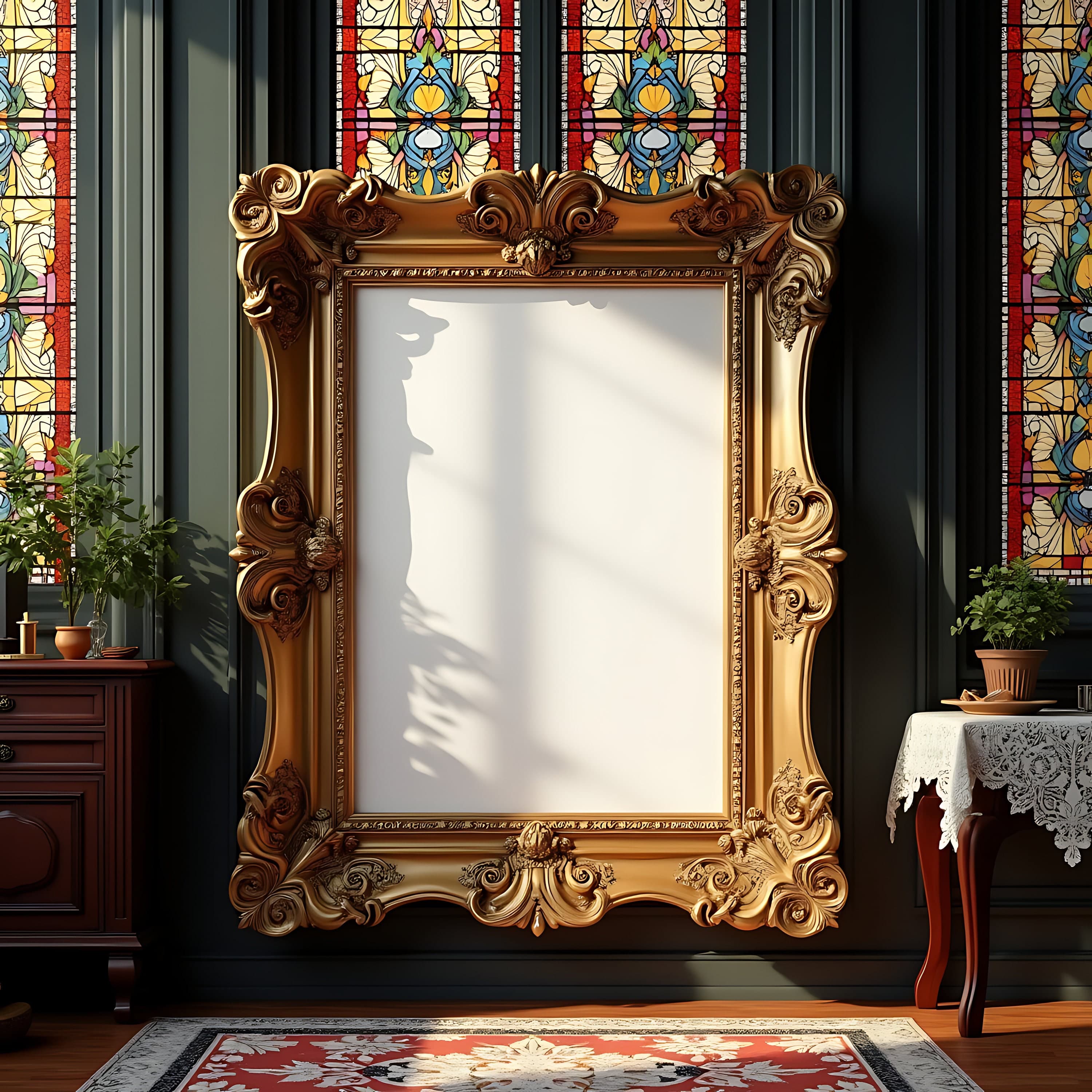 Victorian Ornate Frame Mockups | Mockup Frame | Gothic Frame | Frame Mockup | Digital Frame Mockup | Victorian Wall Art Mockup| Print Mockup