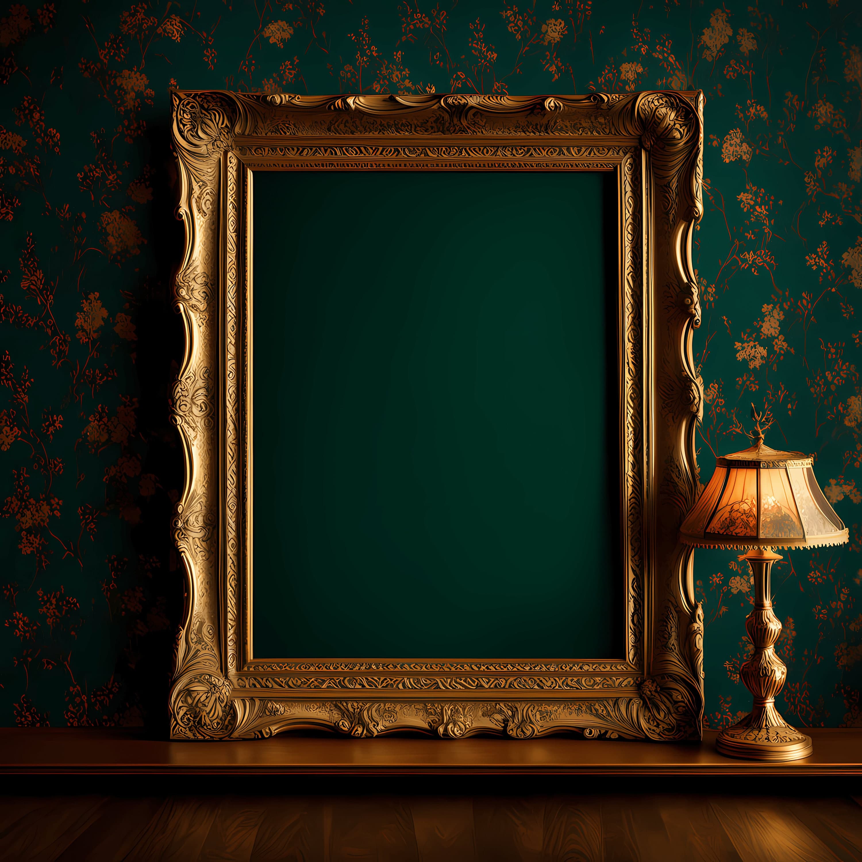 Victorian Frame Mockup | Frame Mockup | Victorian Art Mockup | Frame Wall Art Mockup | Golden Frame | Digital Mockup | Modern Digital Art