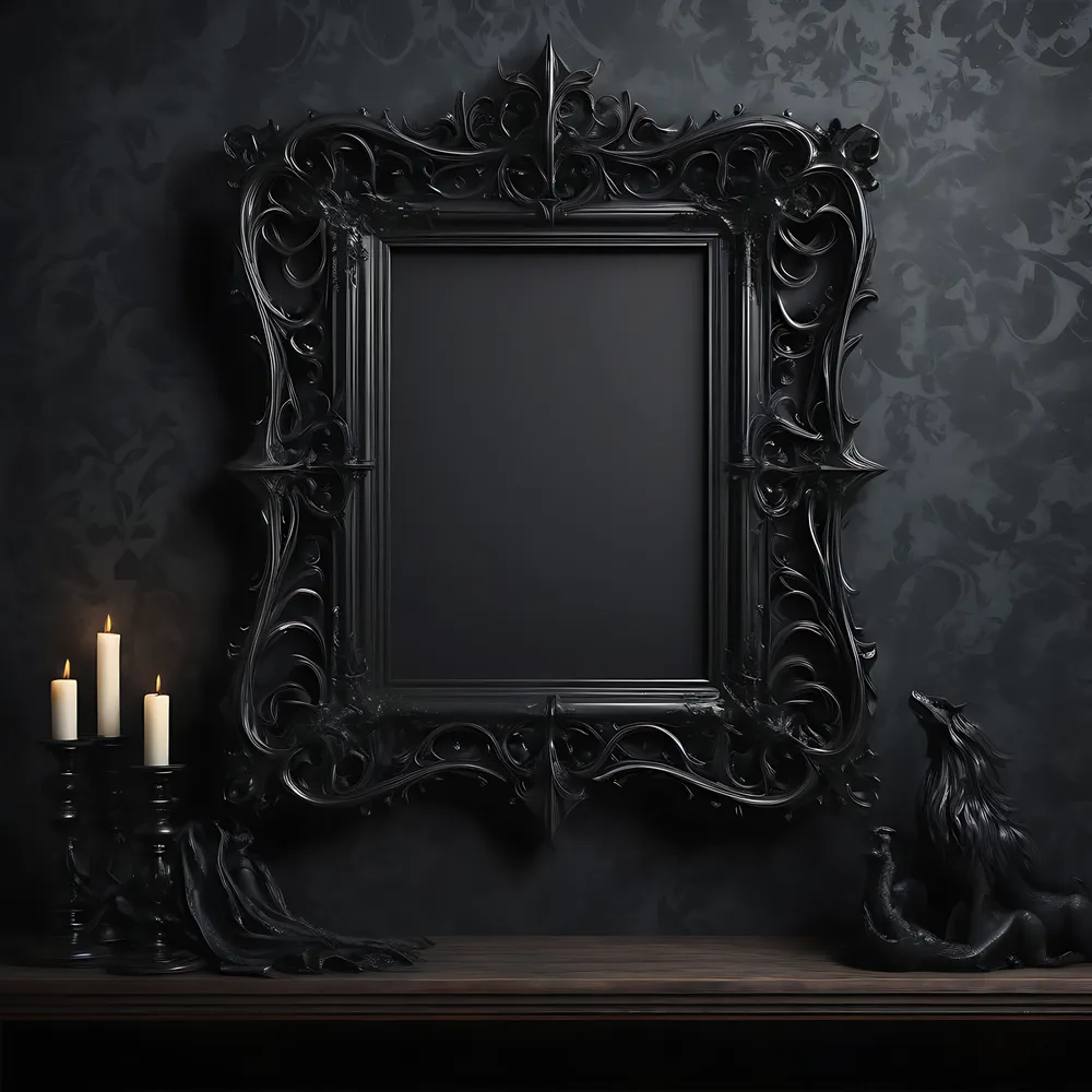 Halloween Gothic Frame Mockups | Dark Ornate Wall Art Mockup | Spooky Haunted Decor Digital Frames | Gothic Wall Art Mockup | Frame Mockup
