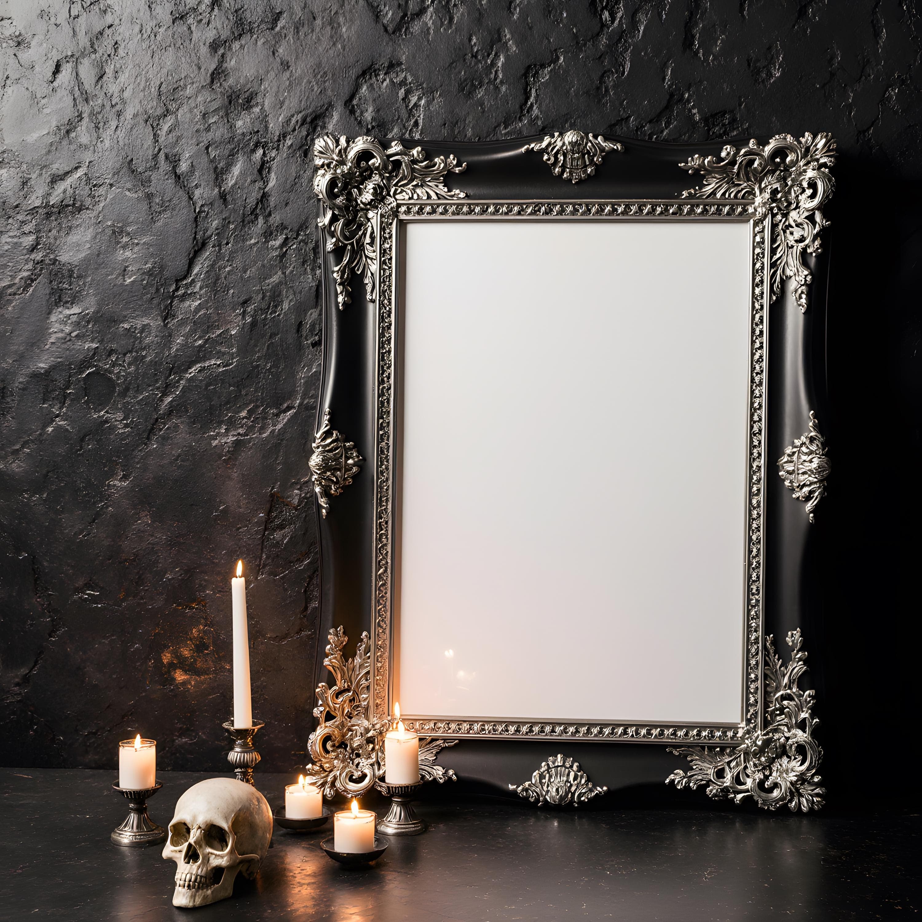 Luxurious Gothic Frame Mockup | Digital Wall Art PSD | Elegant Poster Frame | Gothic Frame Template | Mockup Display - view 2