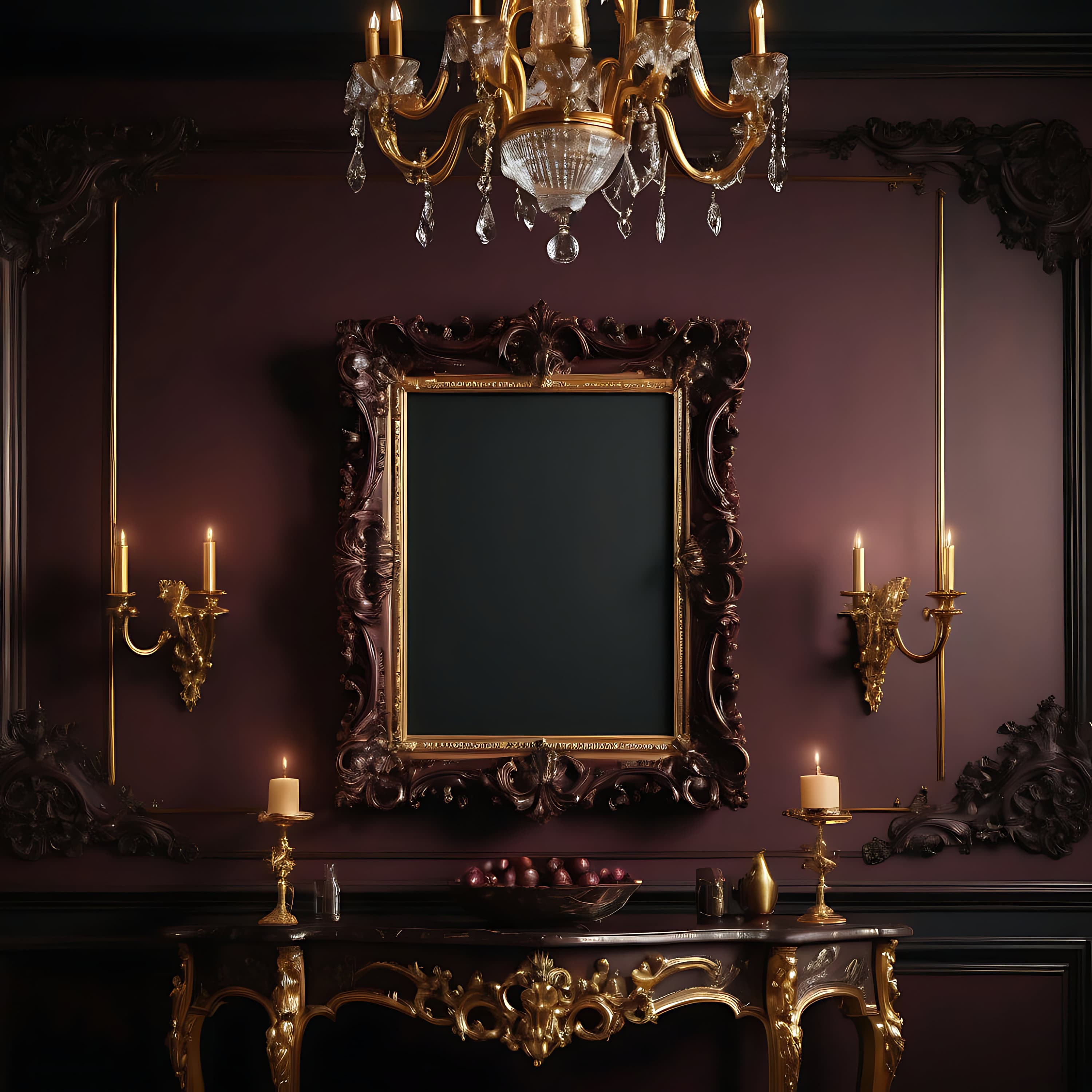 Dark Mahogany Baroque Frame | Gothic Frame | Gothic Picture Frame | Gothic Home Decor | Gothic Decor | Baroque | Gothic Frames