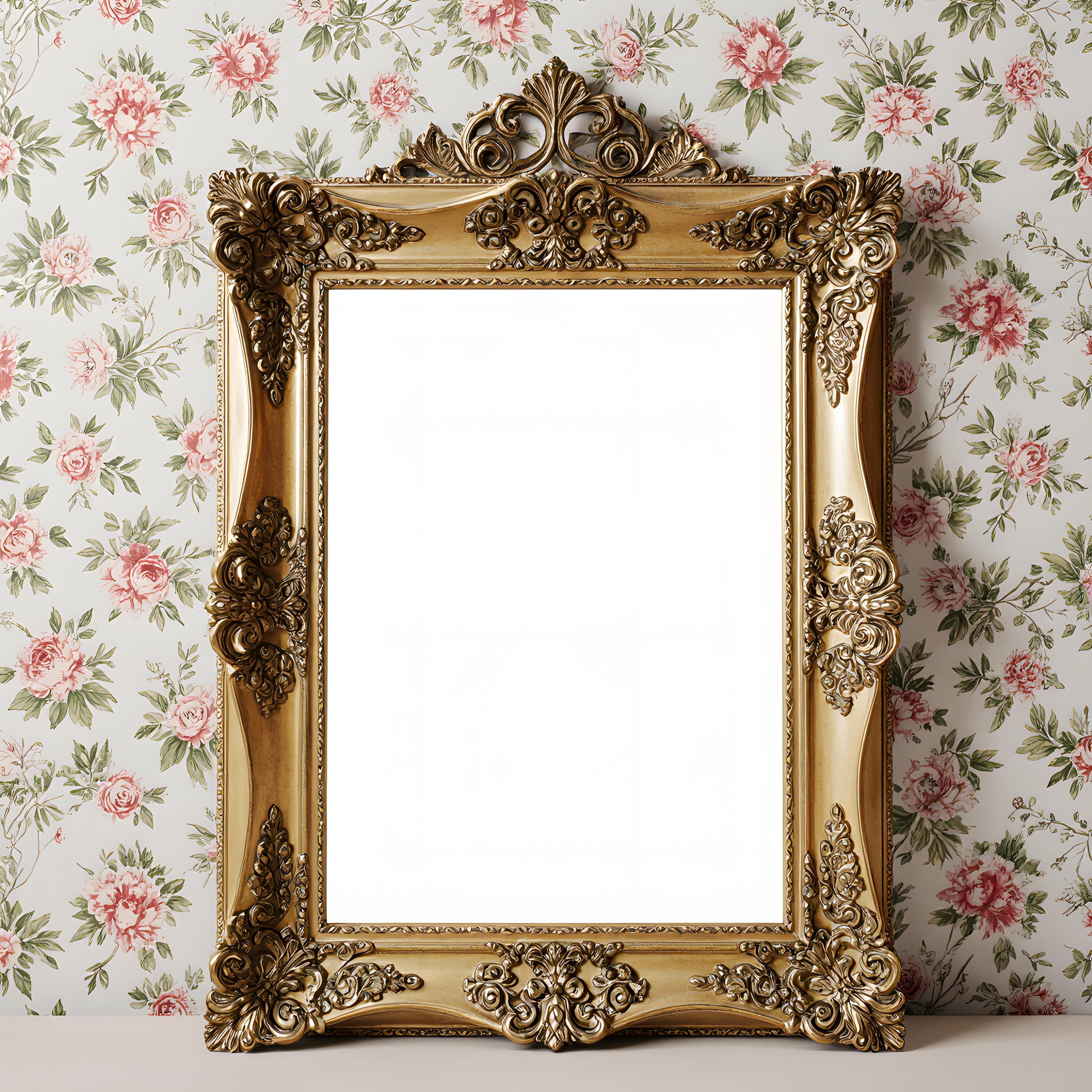 Victorian Ornate Frame Mockup | Gothic Baroque PSD Frame Mockup | Poster Artwork Display | Black Antique Frame Mockup | Victorian Mockup |