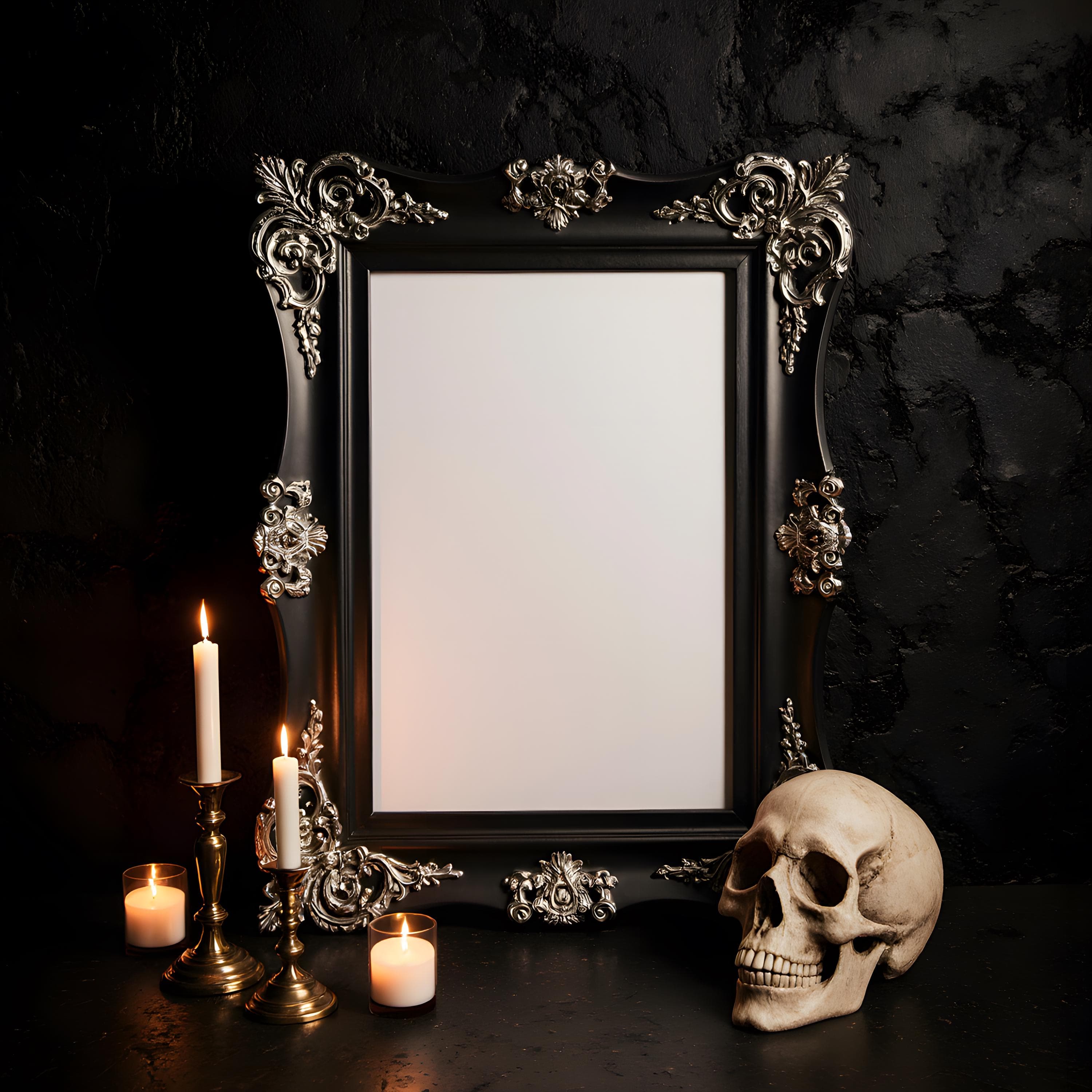 Luxurious Gothic Frame Mockup | Digital Wall Art PSD | Elegant Poster Frame | Gothic Frame Template | Mockup Display