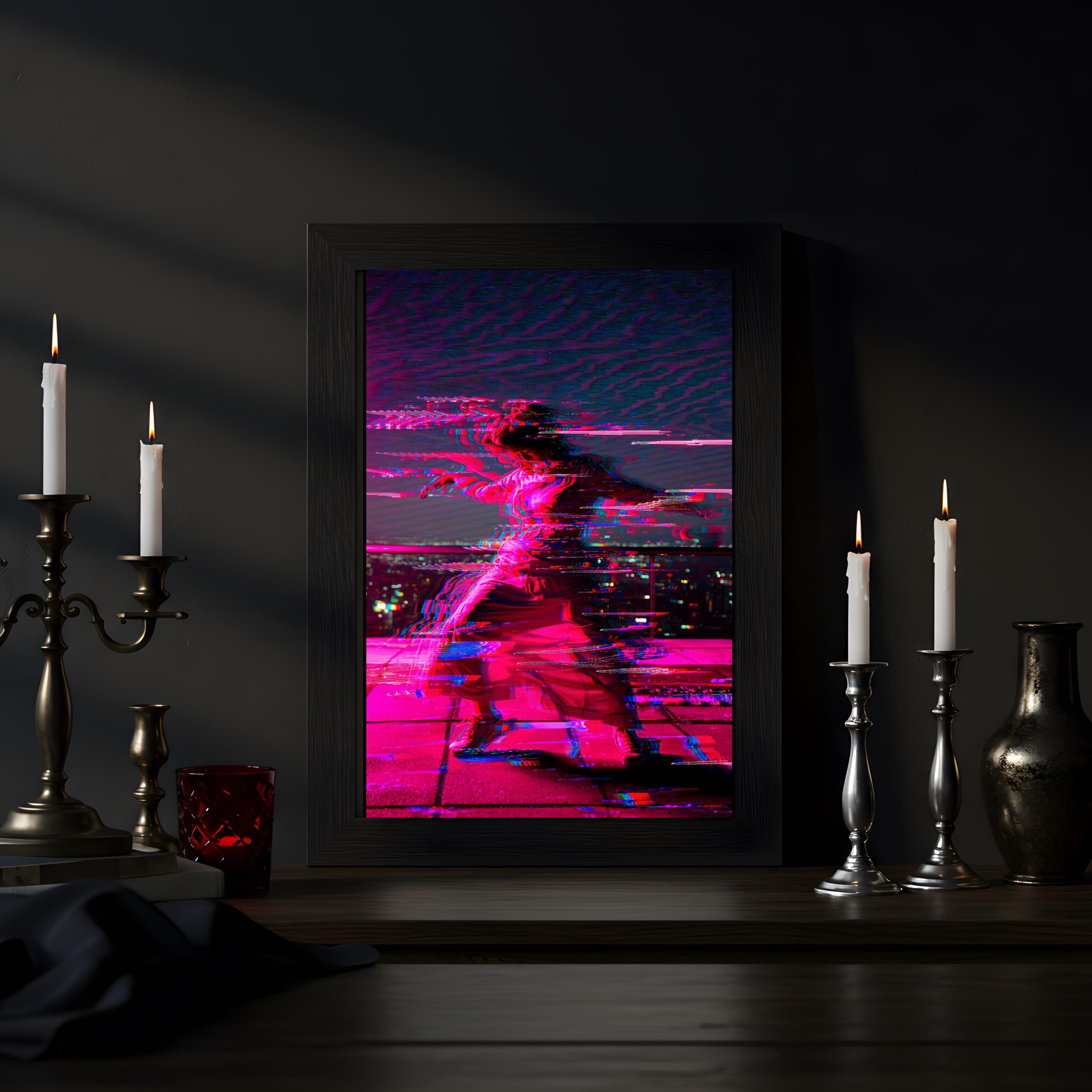 Simple Frame Mockup | Wooden Wall Art PSD | Minimalist Poster Display | Modern Wood Frame Template | PSD Mockup - view 2