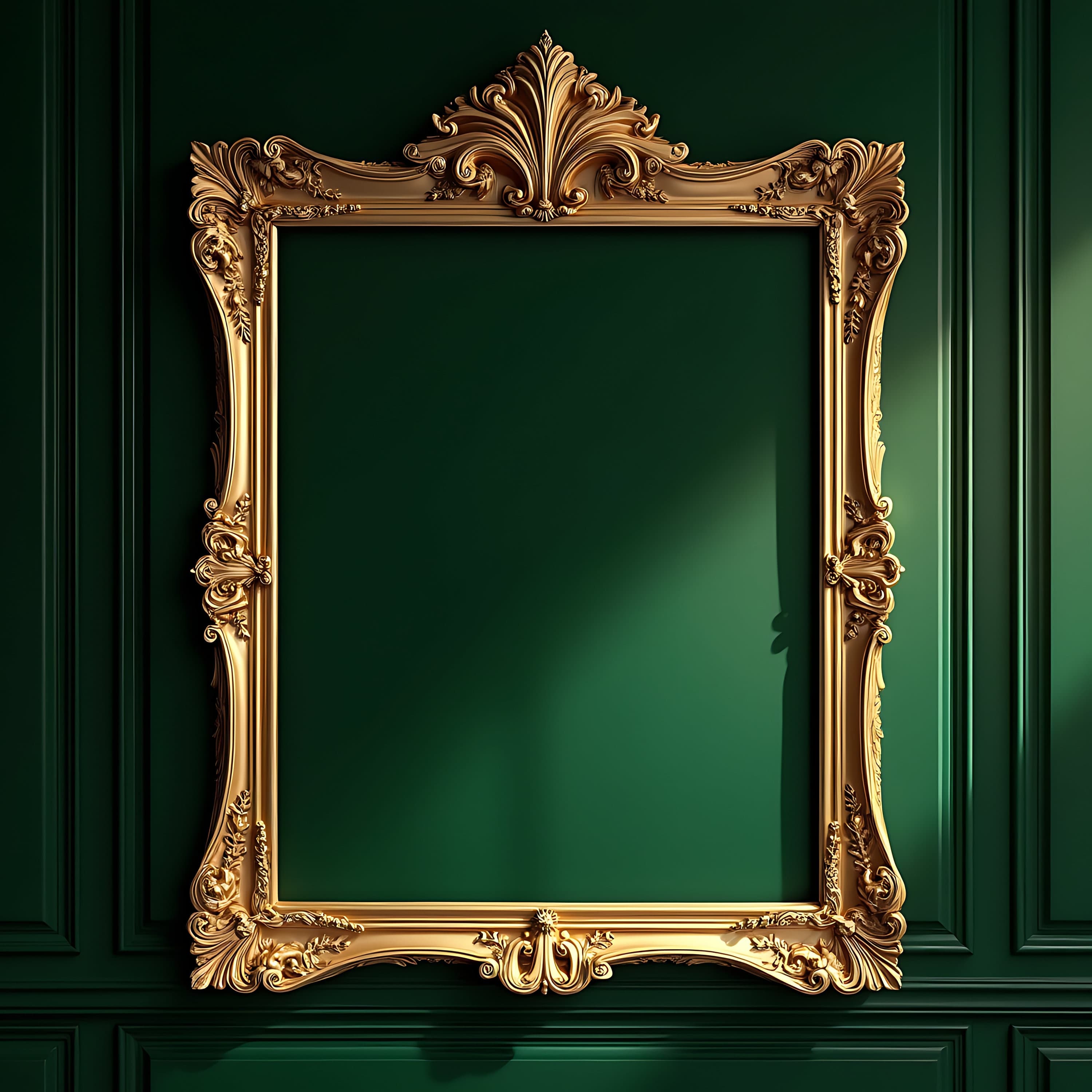 Exotic Wall Art Frame Mockup | Ornate Frame | Poster Mockup | Victorian Frame | Baroque Frame | Frame Mockup | Gold Frame | Framed Art | Art - view 2